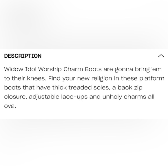 ✨🆕Dolls Kill Shoes!BN!NEVER WORN!Idol Worship Charm Boots Sz 8 SOLD OUT! - Picture 8 of 9